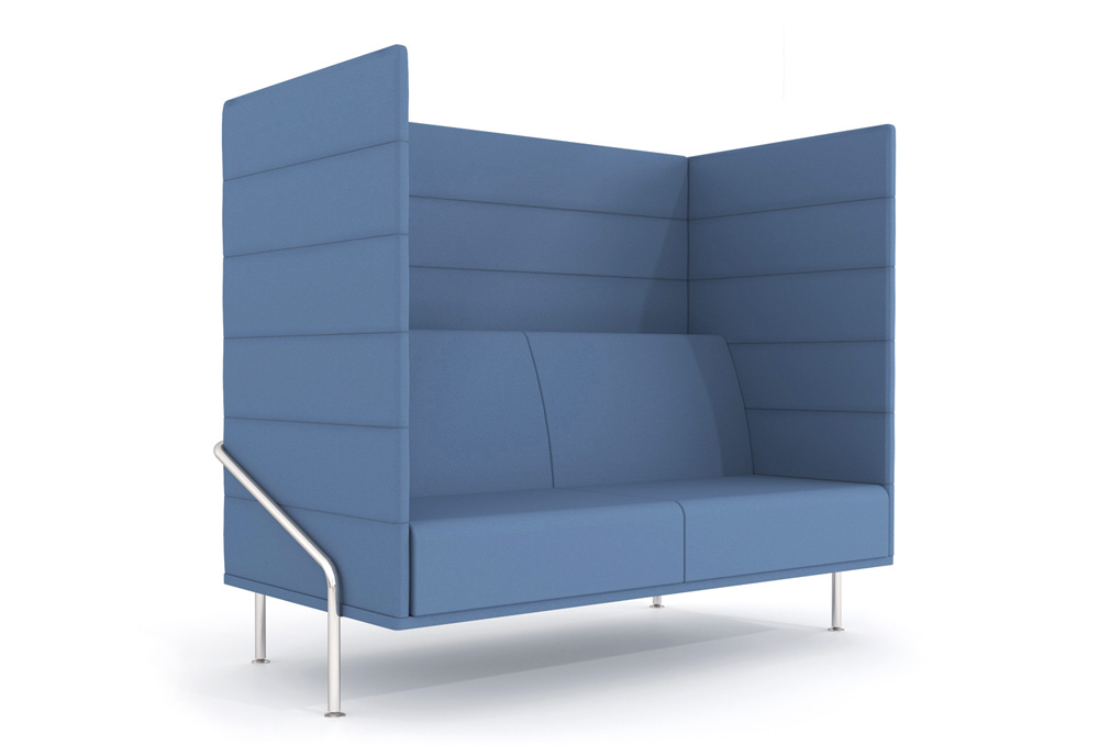 Διθέσιος καναπές ηχοαπορροφητικός Dromeas σειράς Nido Ύφασμα Μπλε
