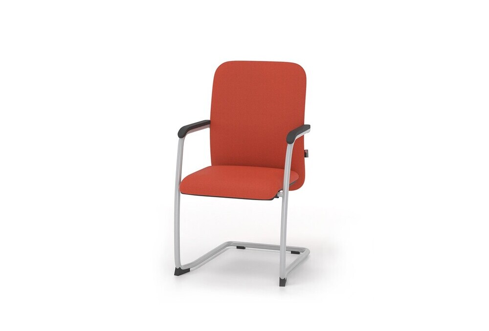Κάθισμα Συνεργασίας Dromeas SVip-E N (0,54×0,63×0,94) Ύφασμα Πορτοκαλί Σκελετός Βαμμένος Gris150