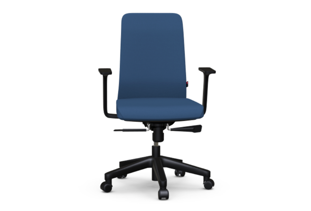 Κάθισμα Εργασίας Dromeas One 62X48X92/106, Επένδυση σε Έδρα και Πλάτη Ύφασμα Μπλε