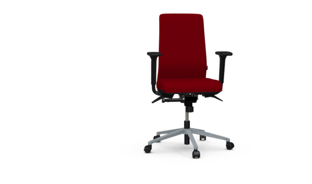 Κάθισμα Εργασίας Dromeas Smart Με Μπράτσα ‘Υφασμα Κόκκινο Πεντάνευρο Gris150 45X48X46-58