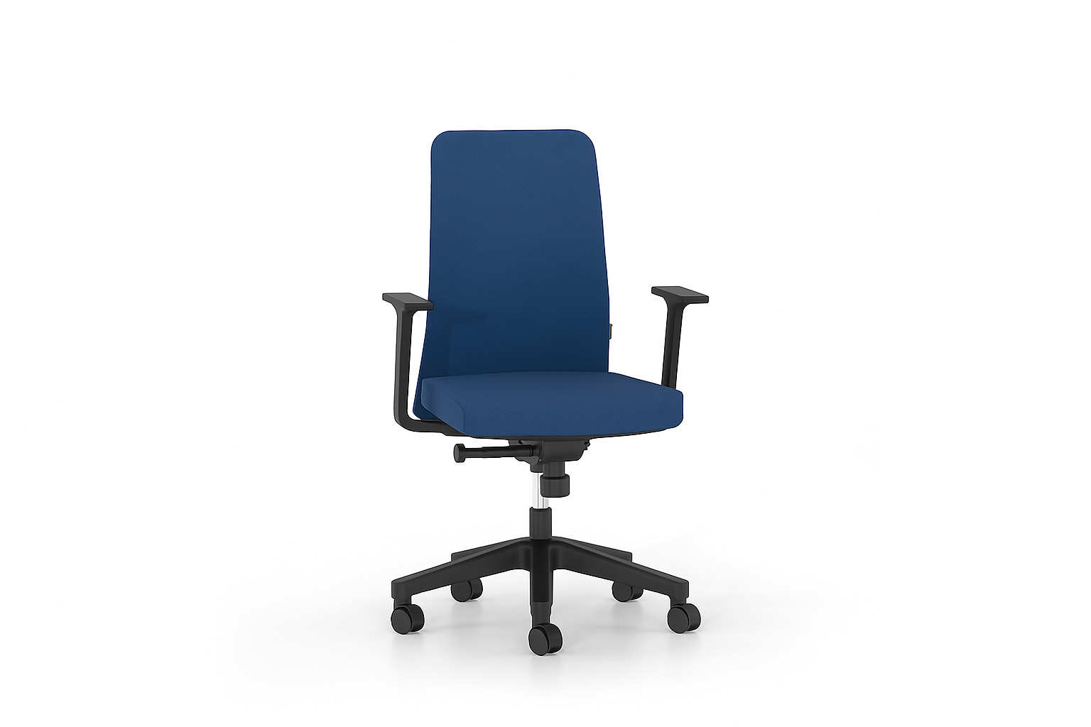 Κάθισμα Εργασίας Dromeas One 62X48X92/106, Επένδυση σε Έδρα και Πλάτη Δερματίνη Μπλε Β2Α3